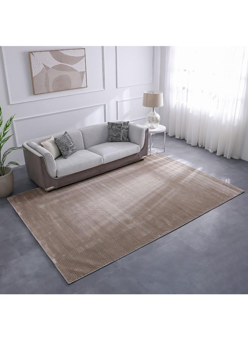 DANUBE HOME Modern Mose Rug  Polypropylene + Polyester Area Rug Floor Covering L300xW200cm-Beige  - Image 4