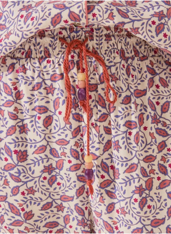 women'secret Pink print viscose classic pyjamas