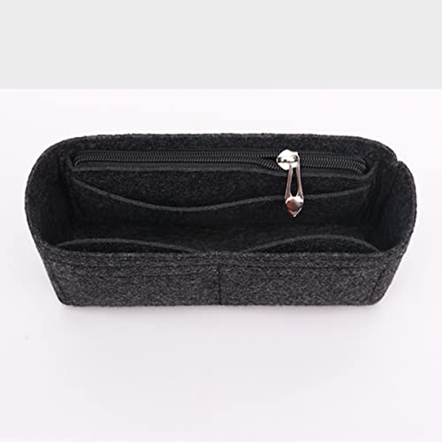 Lckaey purse organizer for baguette bag insert felt organizer 2090Black -M - Image 3