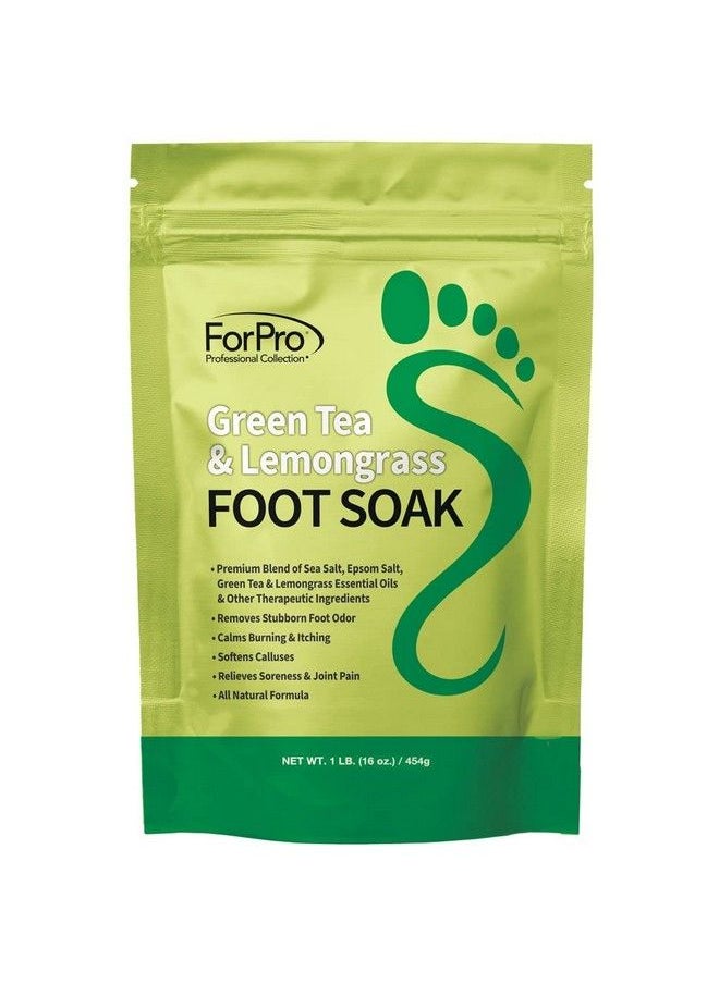 ForPro Professional Collection Forpro Green Tea & Lemongrass Foot Soak With Sea & Epsom Salt For Toenail Athletes Foot Stubborn Foot Odor Scent Softens Calluses & Soothes Sore Tired Feet 48 Ounces (3 1Lb Packs)  - Image 3