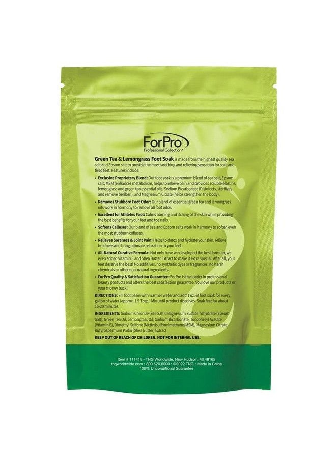 ForPro Professional Collection Forpro Green Tea & Lemongrass Foot Soak With Sea & Epsom Salt For Toenail Athletes Foot Stubborn Foot Odor Scent Softens Calluses & Soothes Sore Tired Feet 48 Ounces (3 1Lb Packs)  - Image 4