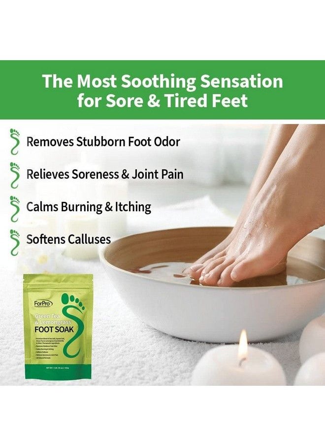 ForPro Professional Collection Forpro Green Tea & Lemongrass Foot Soak With Sea & Epsom Salt For Toenail Athletes Foot Stubborn Foot Odor Scent Softens Calluses & Soothes Sore Tired Feet 48 Ounces (3 1Lb Packs)  - Image 5