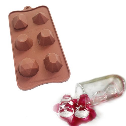 X-Haibei 3D Gem Cool Ice Cube Chocolate Soap Plaster Crayon Mold Silicone Party Maker Dia. 1inch, 1oz per cell - Image 4