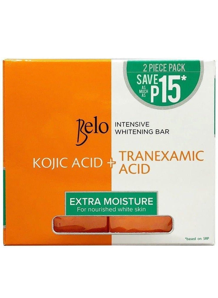Belo Essentials Belo Kojic Acid + Tranexamic Acid Extra Moisture Soap 2 × 65g - Image 1