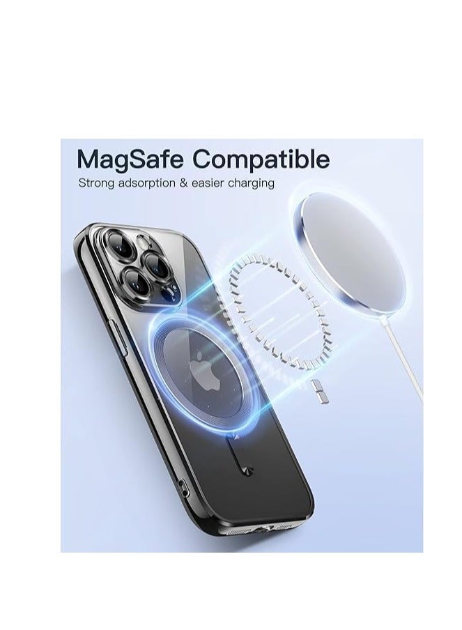 ten.tech Transparent Magnetic Protection Cover Compatible with MagSafe for iPhone 12 Pro Max Mobile Phone, Anti-Shock and Anti-Scratches, and Camera Lens Protector (black) by Tin Tech  - Image 3