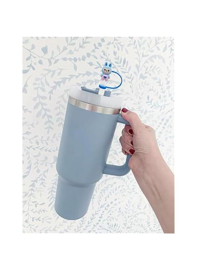 Arabest Cute Para Labubu Accessories Include a 10mm Silicone Straw a Stanley Cup with a Cap and Covers and Toppers that are Real  - Image 5