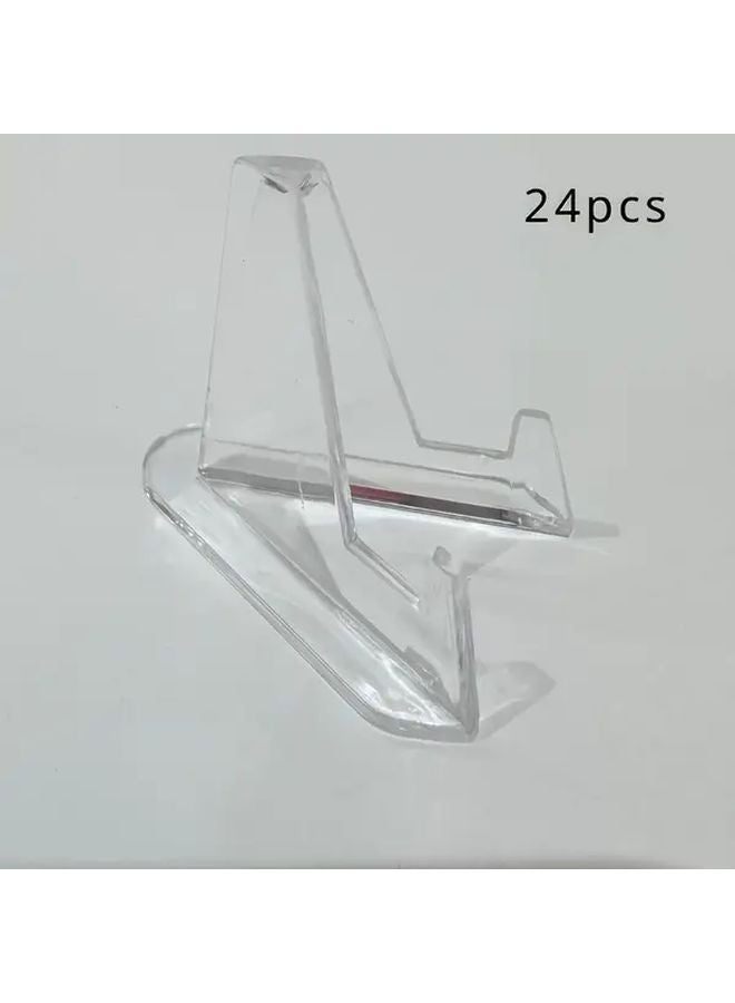 24 Pack 3.6cm Clear Acrylic Easel Stands Display Pedestals For Coins Sports Cards - Image 3