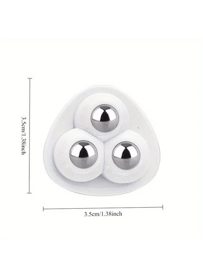 White Nylon Beads 4 Pack Universal Bearing Casters High Load Capacity Wear Resistant - Image 5