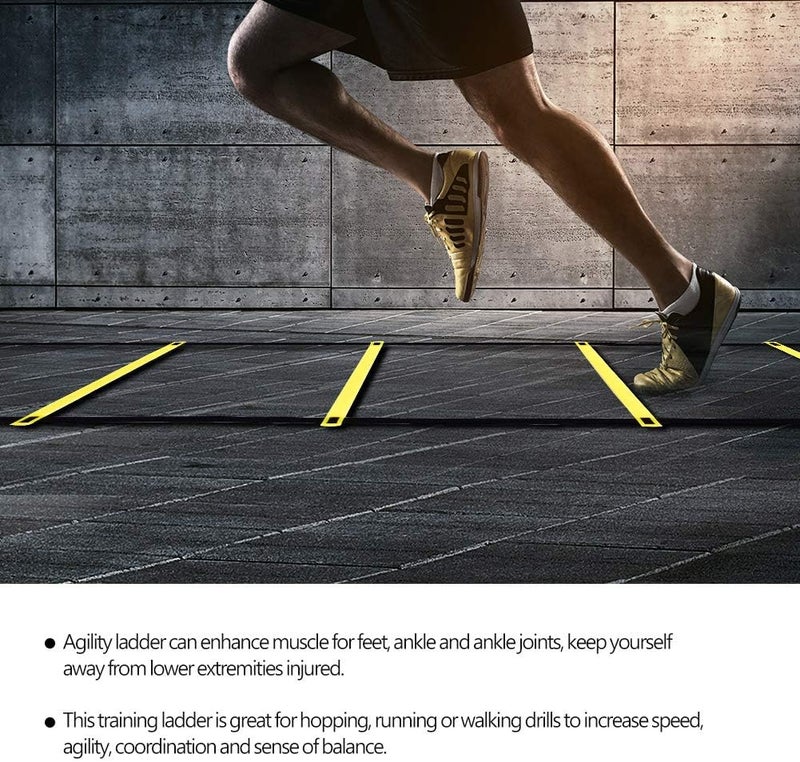 comfrt 4m Exercise Ladder, Flexibility Football Soccer Training Speed Ladder Agility Fitness Jumping Training Equipment for Football, Soccer and Other Sports - Image 3