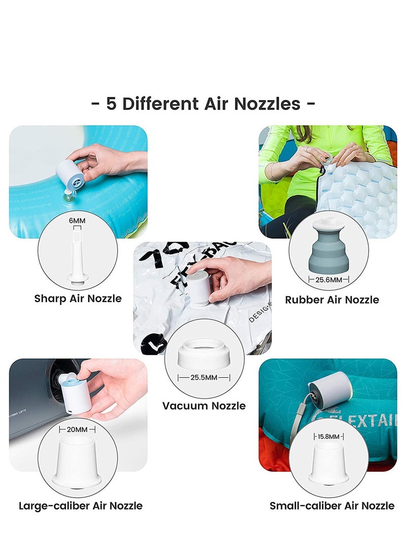 Tiny Pump Portable Air Pump Camping Equip Compressor Quick Inflate Deflate Rechargeable for Hiking/Float/Air Bed - Image 4