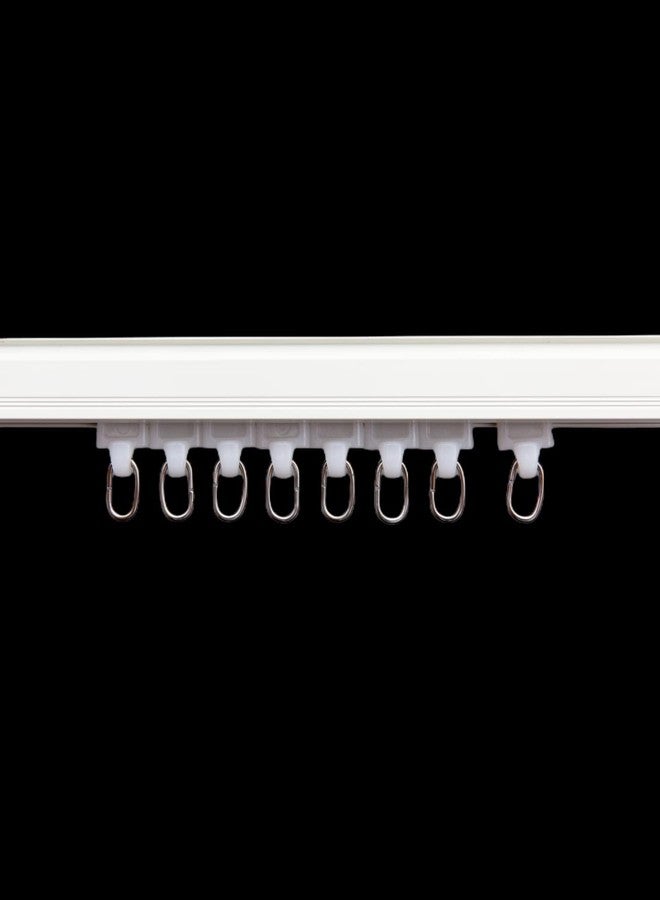 Hoeflife Ceiling Curtain Track Pulleys, 20PCS, Curtain Track Ceiling Mount, Room Divider Curtain Rod or Wall with Rolling Hooks, Ceiling Shower Curtain Tracks Perfect for Privacy in Open Rooms - Image 3