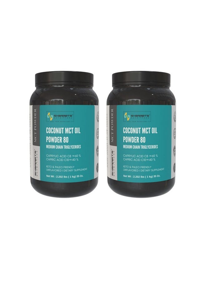 Sharrets - Coconut Mct Oil Powder 1Kg X 2 - Fuel Your Lifestyle With Pure Medium Chain Triglycerides (Mcts) - Image 1