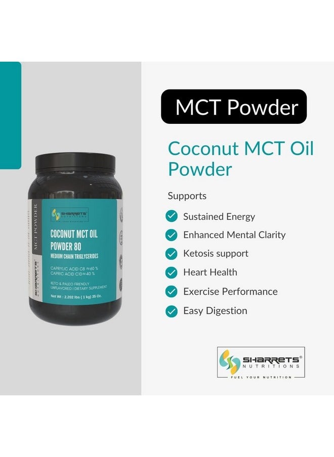 Sharrets - Coconut Mct Oil Powder 1Kg X 2 - Fuel Your Lifestyle With Pure Medium Chain Triglycerides (Mcts) - Image 1
