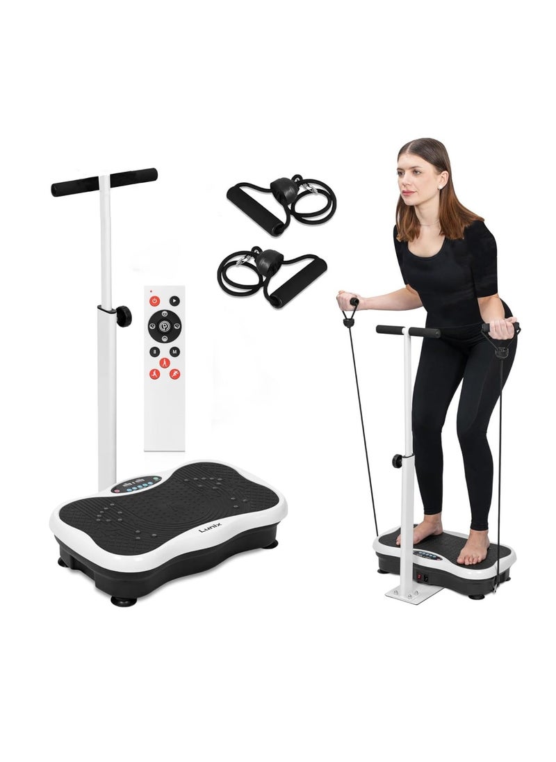 ALCOACH Vibration Plate Exerciser with Waist Level Handlebar and Magnetic Acupoints - Vibration Platform Powerful Arm Fitness Equipment Recovery Full Body Vibration Machine for Beginners  - Image 1