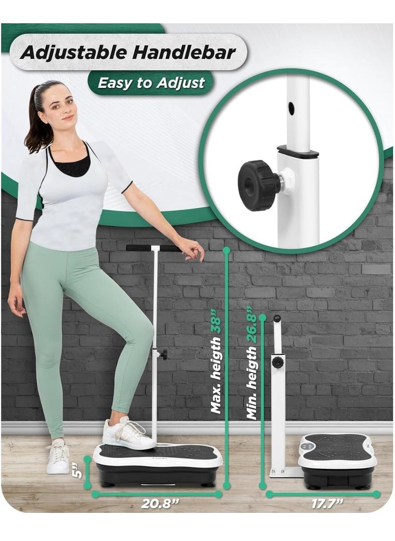ALCOACH Vibration Plate Exerciser with Waist Level Handlebar and Magnetic Acupoints - Vibration Platform Powerful Arm Fitness Equipment Recovery Full Body Vibration Machine for Beginners  - Image 2