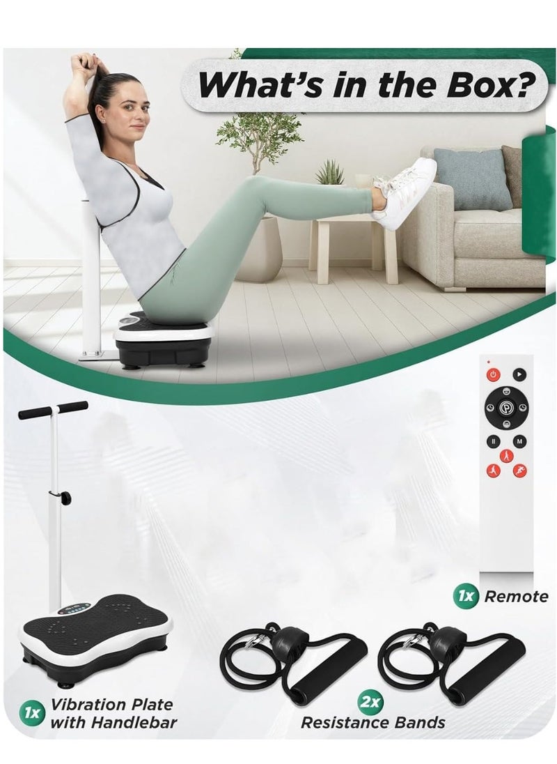 ALCOACH Vibration Plate Exerciser with Waist Level Handlebar and Magnetic Acupoints - Vibration Platform Powerful Arm Fitness Equipment Recovery Full Body Vibration Machine for Beginners  - Image 3