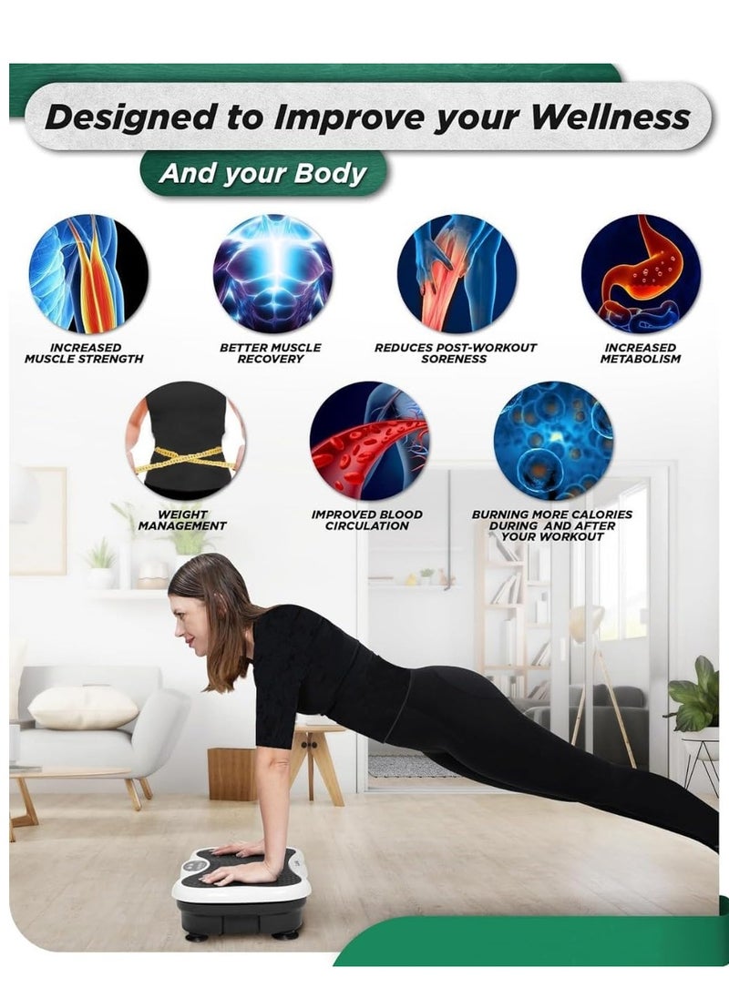ALCOACH Vibration Plate Exerciser with Waist Level Handlebar and Magnetic Acupoints - Vibration Platform Powerful Arm Fitness Equipment Recovery Full Body Vibration Machine for Beginners  - Image 4