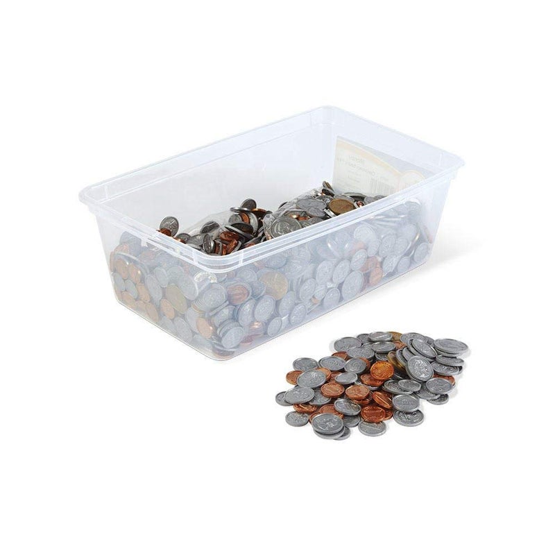 hand2mind hand2mind Fake Money Coin Classroom Set, Detailed Fake Coins, Prop Money, Toy Money, Play Money for Kids, Realistic Money, Pretend Money for Kids Learning, Play Money Set, Plastic Coins (Set of 768) - Image 1