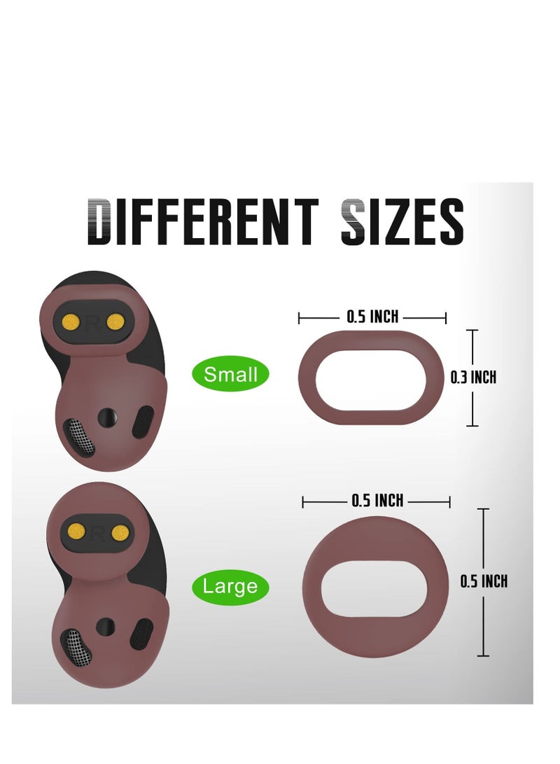 KASTWAVE 8 Pairs Ear Tips for Galaxy Buds Live, Silicone Covers Eartips Accessories Compatible with Samsung Galaxy - Image 3