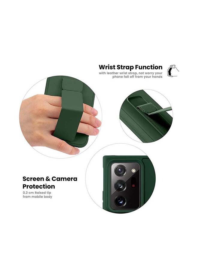 3-in-1 Magnetic Wrist Strap Hand Grip With Stand Case Cover For Samsung Galaxy Note20 Ultra Green - Image 4