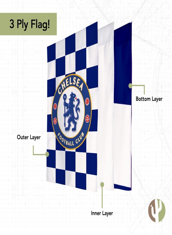 Desert Cactus Chelsea FC Garden Flag – 19 x 12 Inch Football London Blue Lions Banner, for Outdoor Display and Events (Garden Flag D) - Image 3