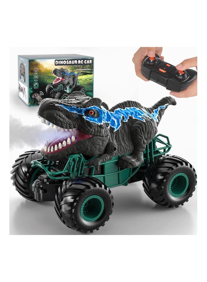 2.4GHz Remote Control Dinosaur Car Toys for Kids Boys RC Dino Car with Light Sound Spray Indoor Outdoor All Terrain Electric RC Toys Gifts for 3 to 12 Kids - Image 2