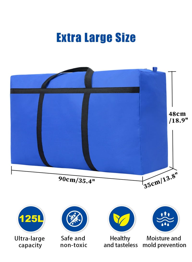 HomarKet Extra Large Moving Bags with Strong Zippers & Carrying Handles, 125L Storage Bags Storage Totes for Clothes, Moving Supplies, Space Saving Oversized Storage Bag Organizer for Moving,Traveling  - Image 2