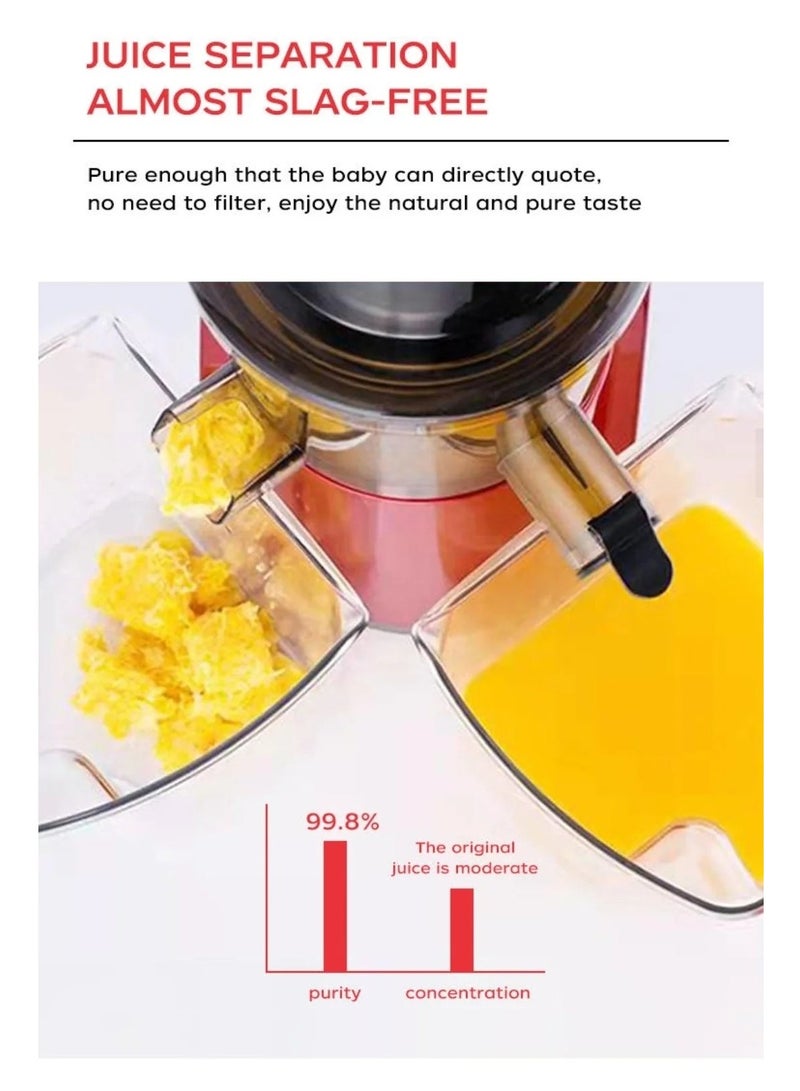Nutrition Blender, Juicer Machines, Masticating Juicer, Slow Juicer Extractor Anti-Drip Mouth, Ideal for Nutrient Fruit Sorbet and Vegetable Juice, Anti-Oxidation Slow Juicer for Fruits - Image 3