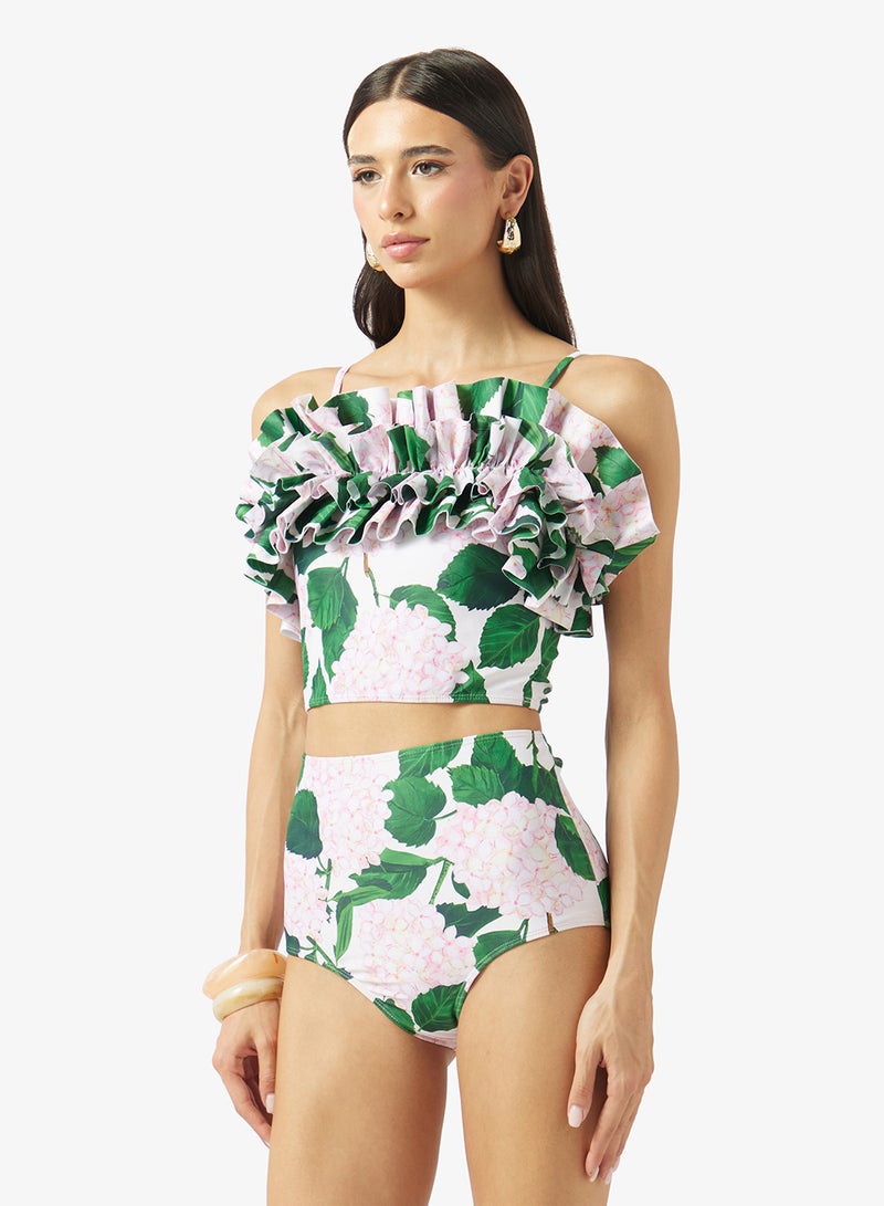 ELLA Ruffled Bikini Set With Beach Skirt - Image 1