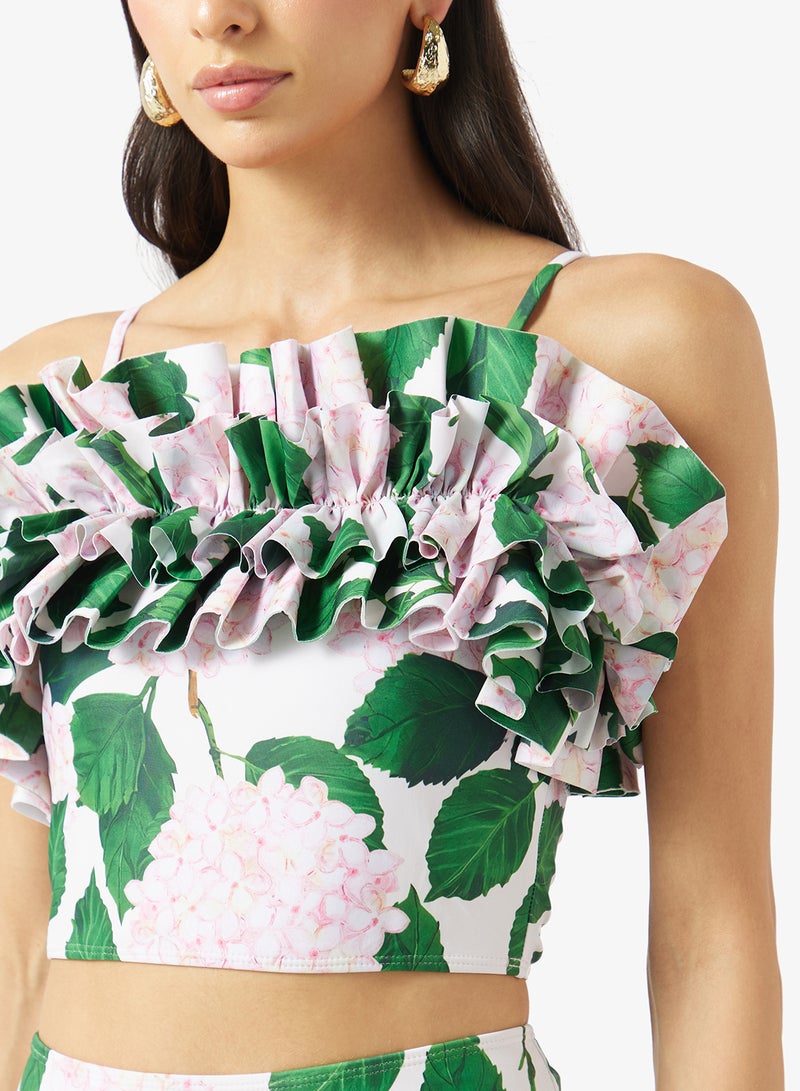 ELLA Ruffled Bikini Set With Beach Skirt - Image 3