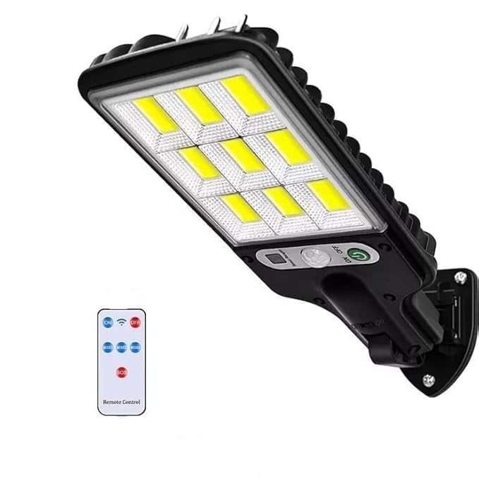 RELEMTRA Solar Lights Outdoor Solar Wall Lights Waterproof LED Solar Powered Security Flood Light Motion Sensor Solar Street Light with Remote Control for Garage Yard Parking - Image 1