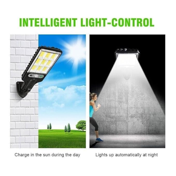RELEMTRA Solar Lights Outdoor Solar Wall Lights Waterproof LED Solar Powered Security Flood Light Motion Sensor Solar Street Light with Remote Control for Garage Yard Parking - Image 3