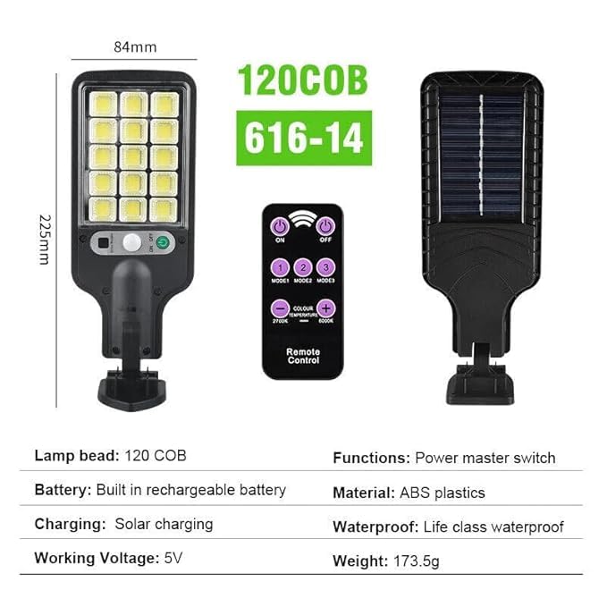 RELEMTRA Solar Lights Outdoor Solar Wall Lights Waterproof LED Solar Powered Security Flood Light Motion Sensor Solar Street Light with Remote Control for Garage Yard Parking - Image 2