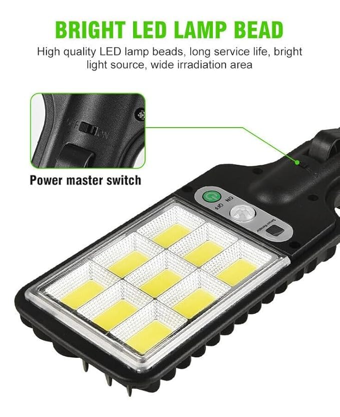 RELEMTRA Solar Lights Outdoor Solar Wall Lights Waterproof LED Solar Powered Security Flood Light Motion Sensor Solar Street Light with Remote Control for Garage Yard Parking - Image 4