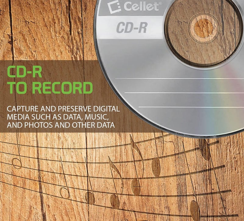 cellet CD-R 5-Pack – 700MB 80-Minute Blank Discs, 52X Speed for Data, Music, and Photo Recording - Image 3