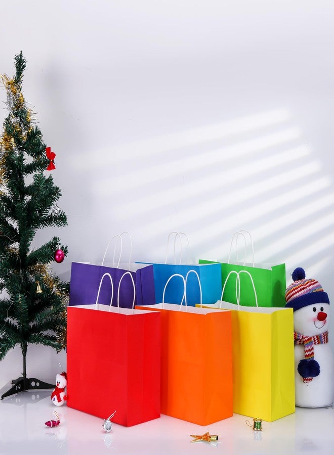 SUNCOLOR Large Paper Gift Bags with Handles, Rainbow Colors, 13x10x5.5 Inch, 24 Pack, for Birthday, Wedding, Shopping - Image 5