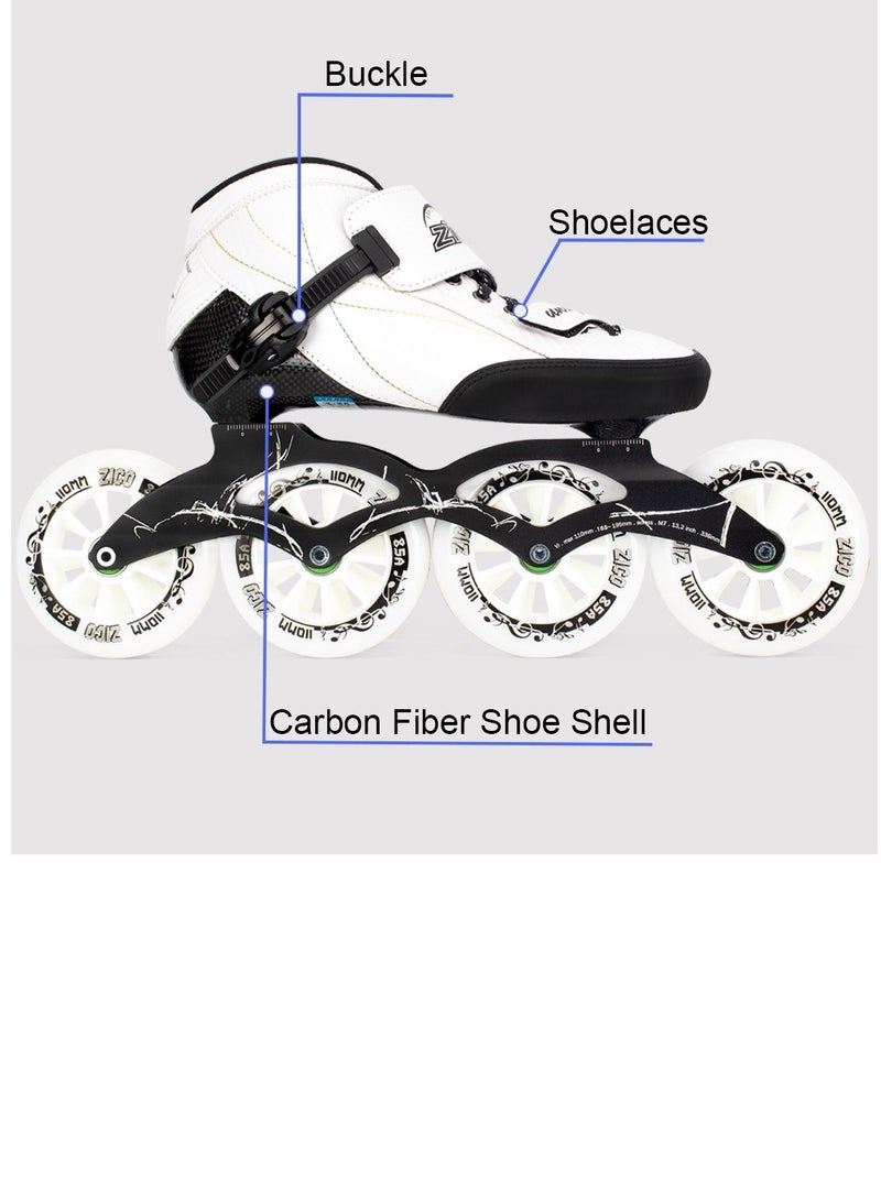ZICO Pro Speed Carbon Fiber Inline Skates Shoes For Unisex  - Image 4
