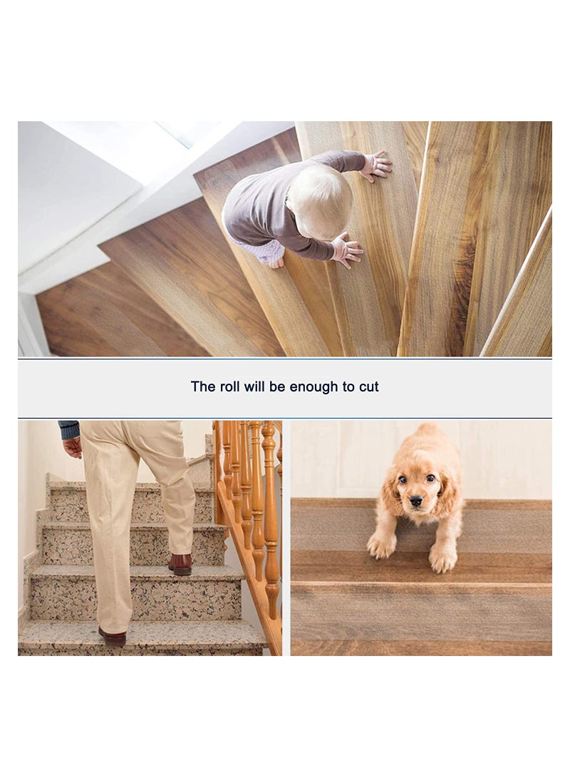 Heavy Duty Transparent Anti Slip Tape for Stairs, Waterproof Non Skid Adhesive Grip, 1 inch x 190 inch, Ideal for Indoor & Outdoor Safety - Image 2