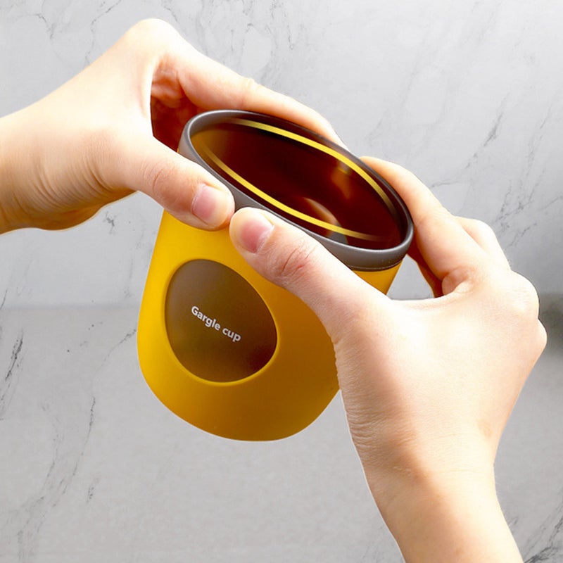 🍳 أكواب فرشاة أسنان صفراء للاستخدام في السيارة والحمام 7 8 سم - Image 5
