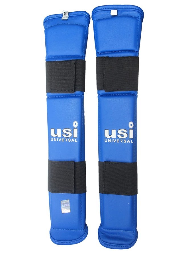 USI UNIVERSAL Martial Arts Shin Guards/Shin Pad Foam Padded, (Size M, Blue) Adjustable Muay Thai Leg Guards for Kickboxing Training and Sparring, Durable, Professional MMA Equipment - Image 2