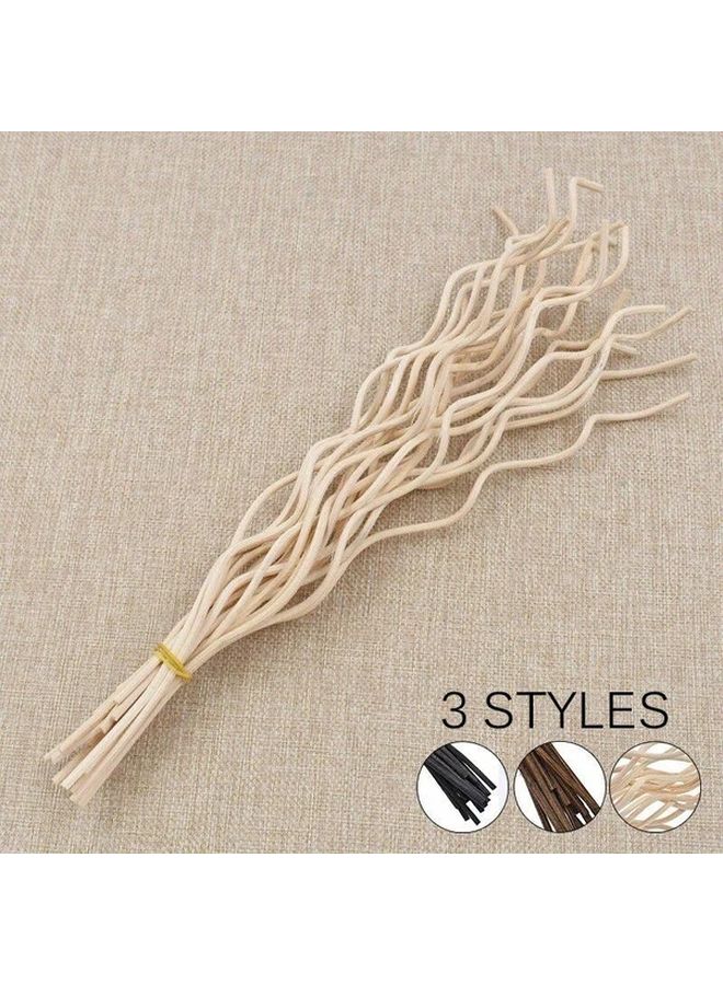 Natural Wavy Rattan Reed Diffuser Refills 20pcs Wood Color Home Fragrance Sticks - Image 5