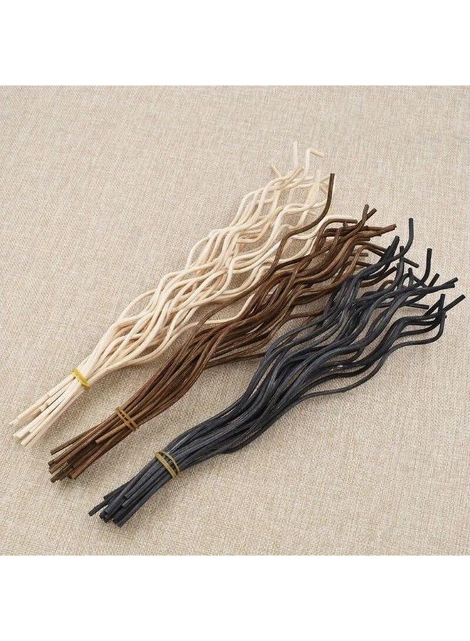Natural Wavy Rattan Reed Diffuser Refills 20pcs Wood Color Home Fragrance Sticks - Image 1