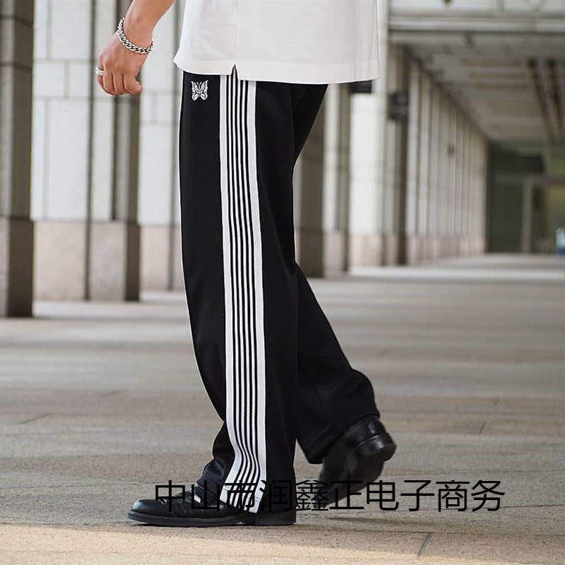 22Fw Butterfly Embroidered Logo Co-Brand Sports School Uniform Suit Men'S And Women'S Bar Ribbon Casual Sportswear Sports Pants - Image 5