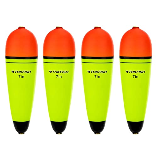 THKFISH Slip Bobbers Floats EVA-Slider-Bobbers Slip Corks for Sea Fishing Catfish - 4PCS Assortment Freshwater-7in - Image 1