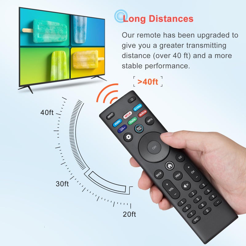 EWO'S Universal Remote Control XRT140 for VIZIO Smart TV Remote Replacement XRT136 XRT260 XRT270 Smartcast D, E, M, P, V, PX Series Smart TVs - Image 5