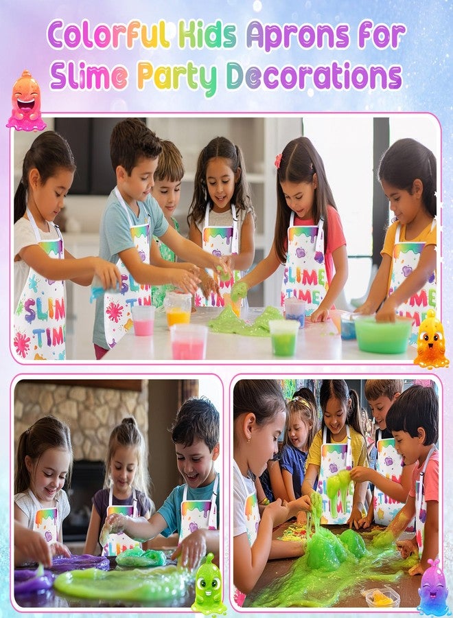 Coume 1 Pcs Kid Art Paint Aprons Waterproof Cooking Bibs for Age 3-7 Years Splatter School Party (White) - Image 5