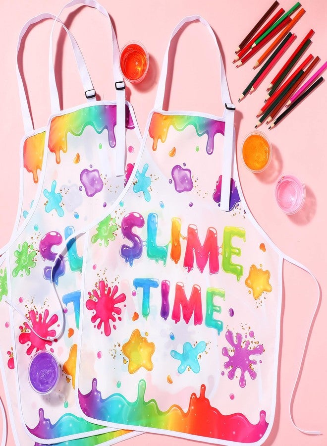 Coume 1 Pcs Kid Art Paint Aprons Waterproof Cooking Bibs for Age 3-7 Years Splatter School Party (White) - Image 4