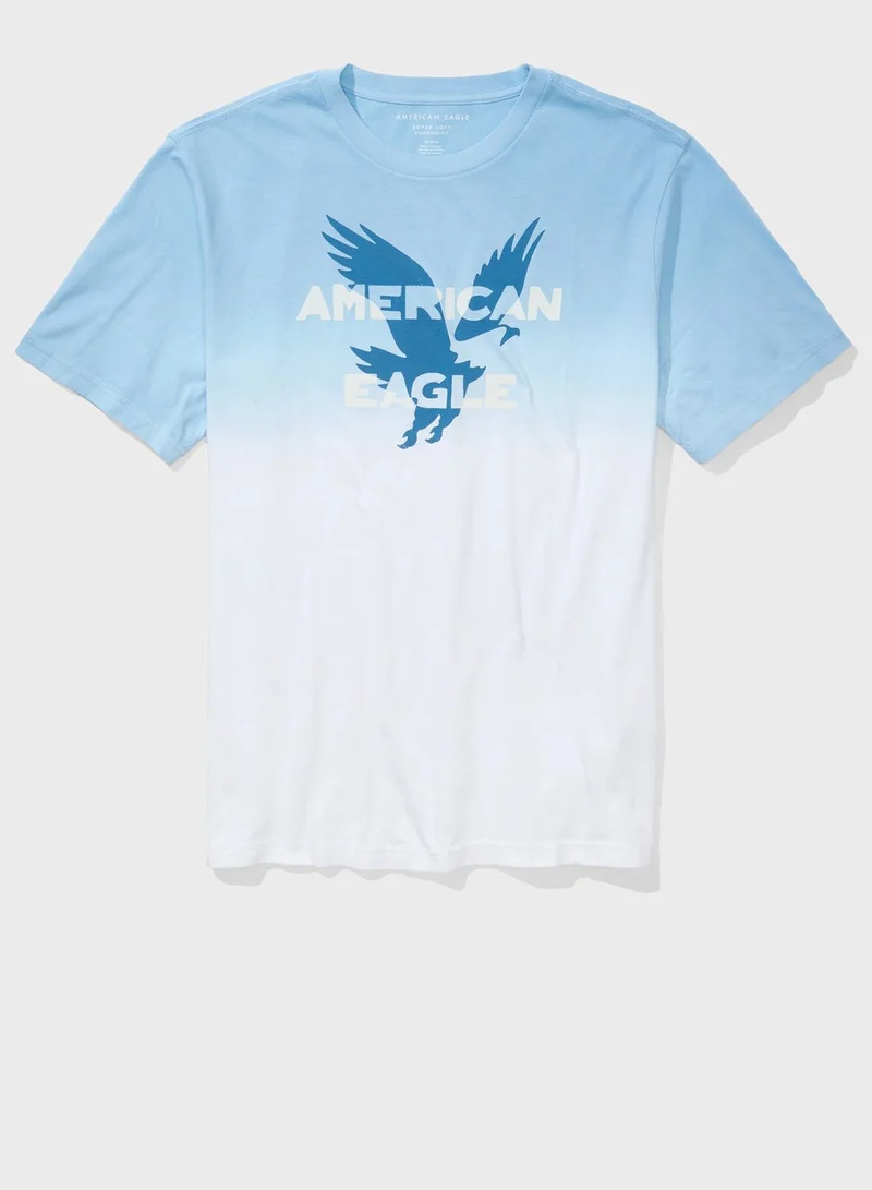 American Eagle Tie Dye Graphic Crew Neck T-Shirt