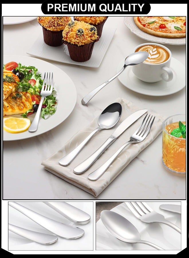 Majestic Stainless Steel Spoon Set of 12 – 6 Table Spoons (20 cm) & 6 Dessert/Tea Spoons (13.5 cm) – Premium Polished Finish, Durable, Comfortable Grip – Ideal for Home, Parties & Cafes - Image 5