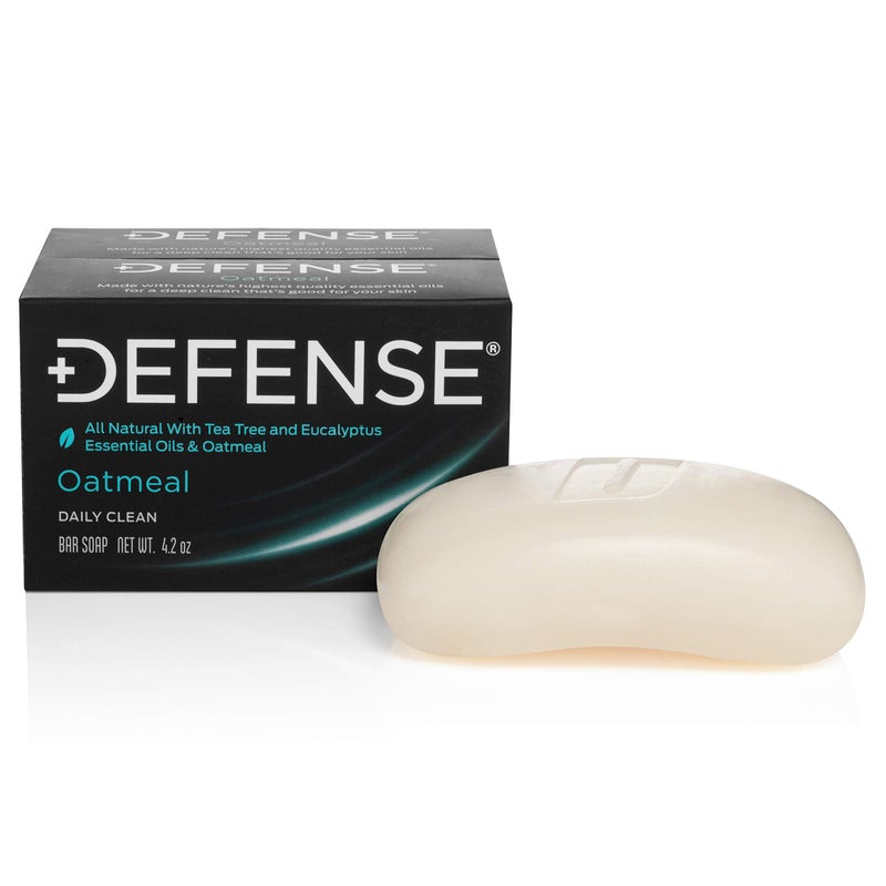 Defense Soap 2pk All Natural Oatmeal Bar Soap for Men  Made by Wrestlers with Tea Tree Oil  Eucalyptus Oil to Promote Healthy Skin